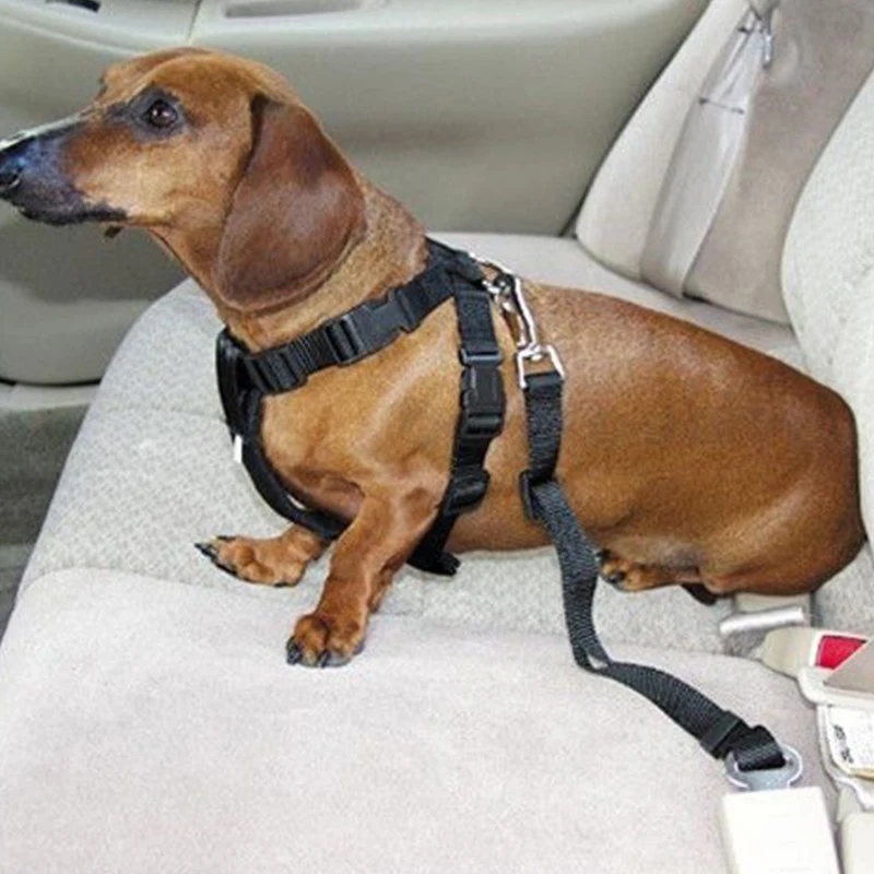 

Adjustable Dog Pet Car Safety Seat Belt Harness Collar Led Perro Restraint Lead Leash Travel Clip