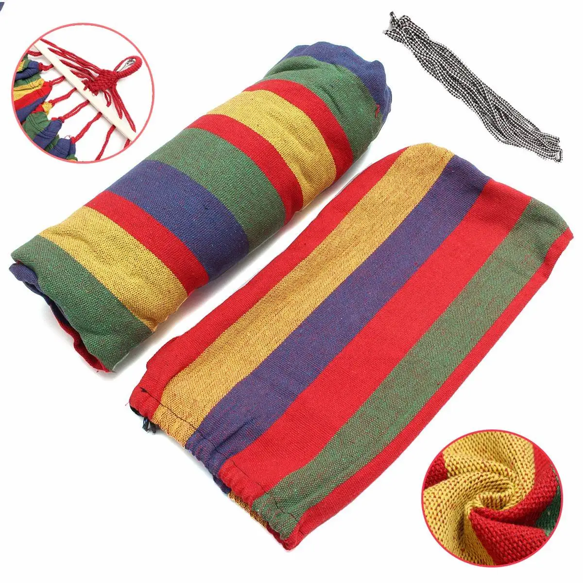 Portable Double 2 Person Hammock Green Fabric 450lb Air Hanging Swinging Outdoor Camping Hammock 280*150cm Portable Double 2 Person Hammock Green Fabric 450lb Air Hanging Swinging Outdoor Camping Hammock 280*150cm