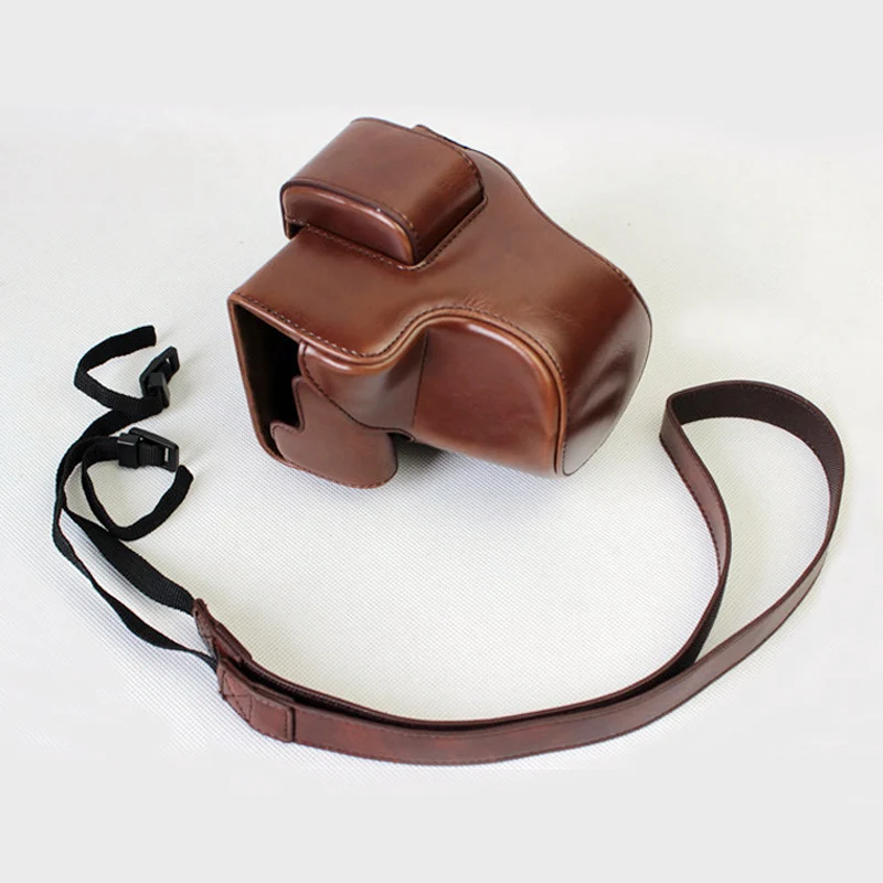 

PU Leather case Camera Bag Cover for Canon EOS M5 M50 with15-45mm shoulder bag