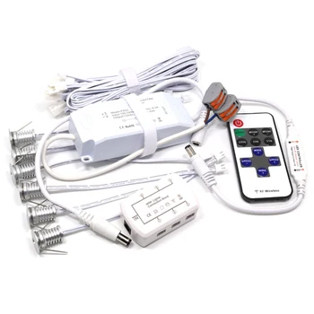 

1Wx6pcs LED Spot Light Kit with RF Dimmer Home Stairs Kitchen Cabinet LED Lamps Shop Jewelry Store Bar Showcase Decorative Light