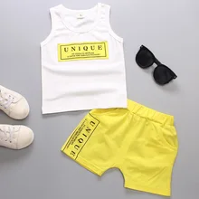 Summer baby Sets cotton boys sets letters Sleeveless T-shirts+Short Pants Sports sets kids Clothing Sets
