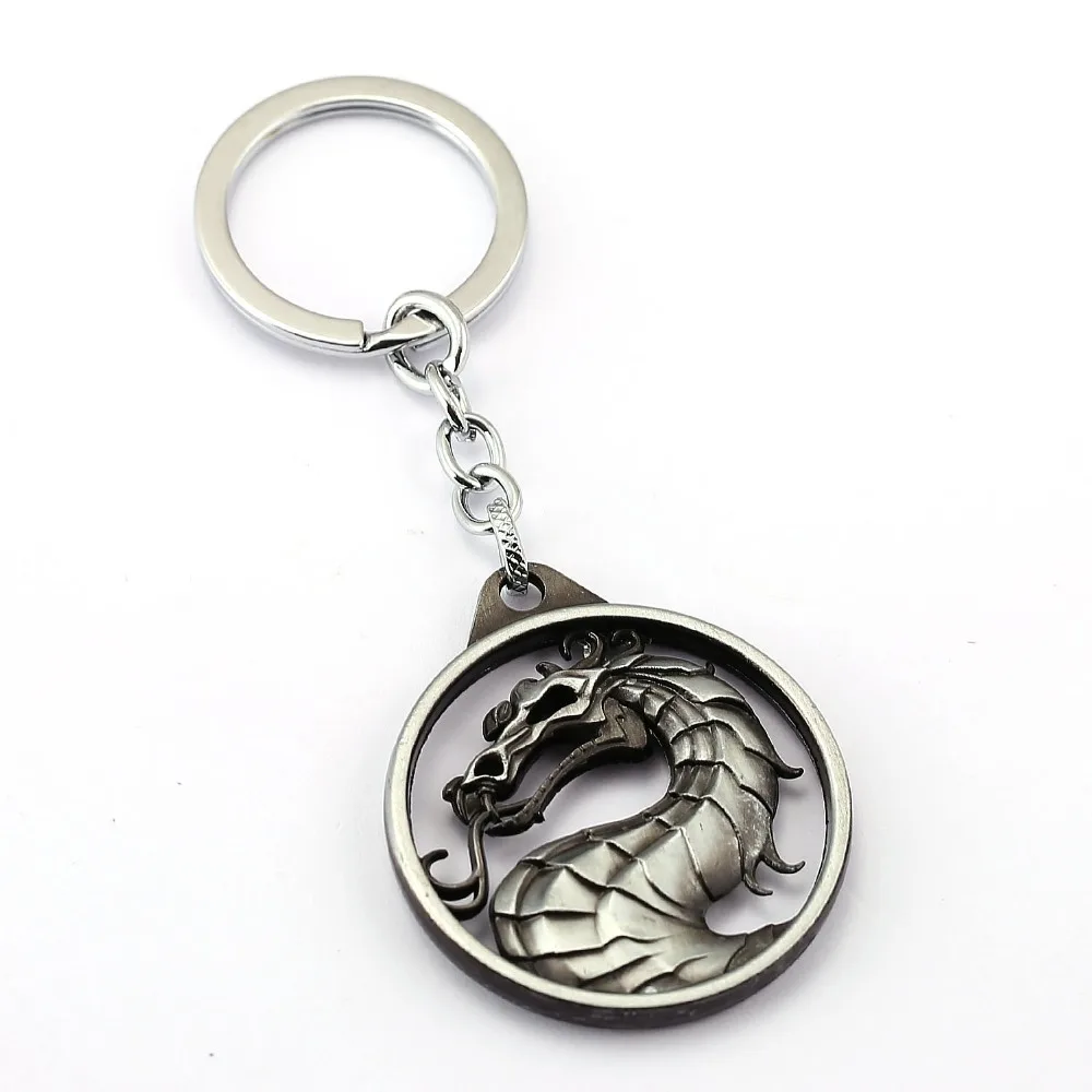 10PCS/Lot Gragon Keychain Hot Game Mortal Kombat Key Ring Metal Holder For Gift Chaveiro chain Jewelry for cars | Украшения и