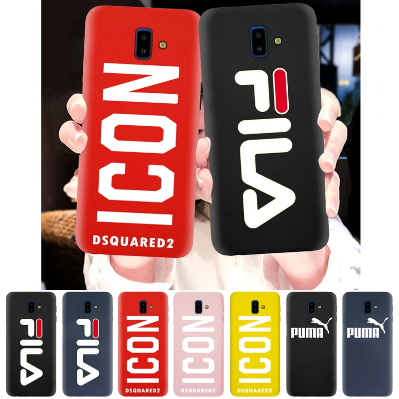 

Smart Case For Samsung Galaxy J8 J6 J4 J3 J2 J7 Black Silicone Sport Phone Cover Soft TPU Protective Back Cases ICON