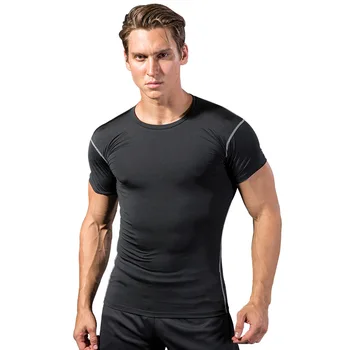 

Hot Sale New T-shirt men Tights Fitness Quick Dry Casual Stretch Shirt Fitness Plus Size XL XXL XXXL
