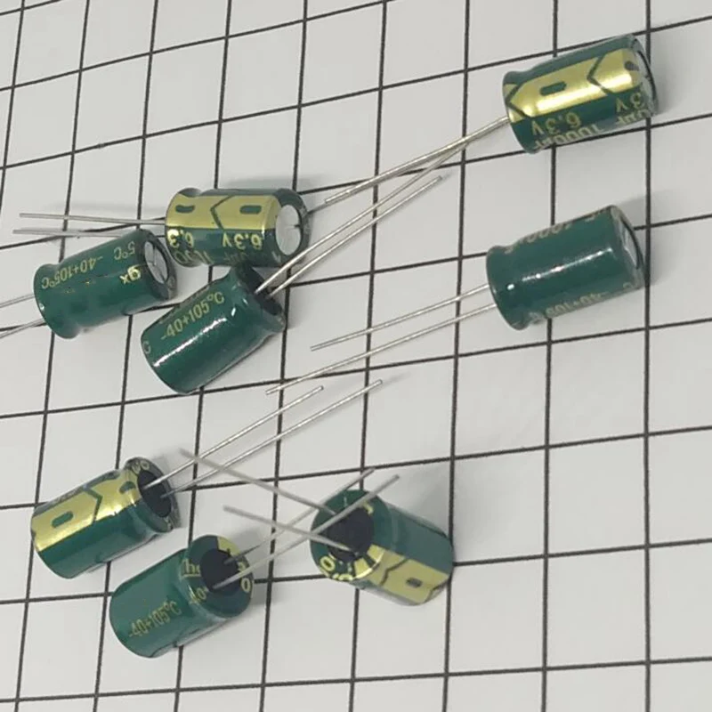 Высокое качество 50 шт./лот 1000 мкФ 6,3 В Объем 8*12 почта Dip электролитические конденсаторы 1000 мкФ 6,3 В IC