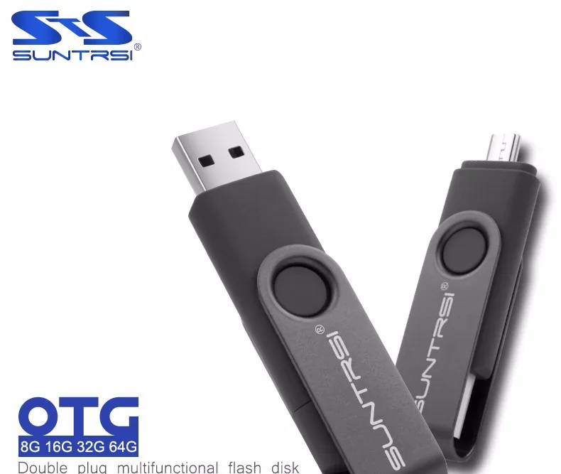 Suntrsi Usb 2,0 OTG флеш-накопитель 128 Гб 64 Гб USB флеш-накопитель для микро смартфона 32 Гб 16 Гб внешний накопитель Пользовательский логотип Прямая поставка