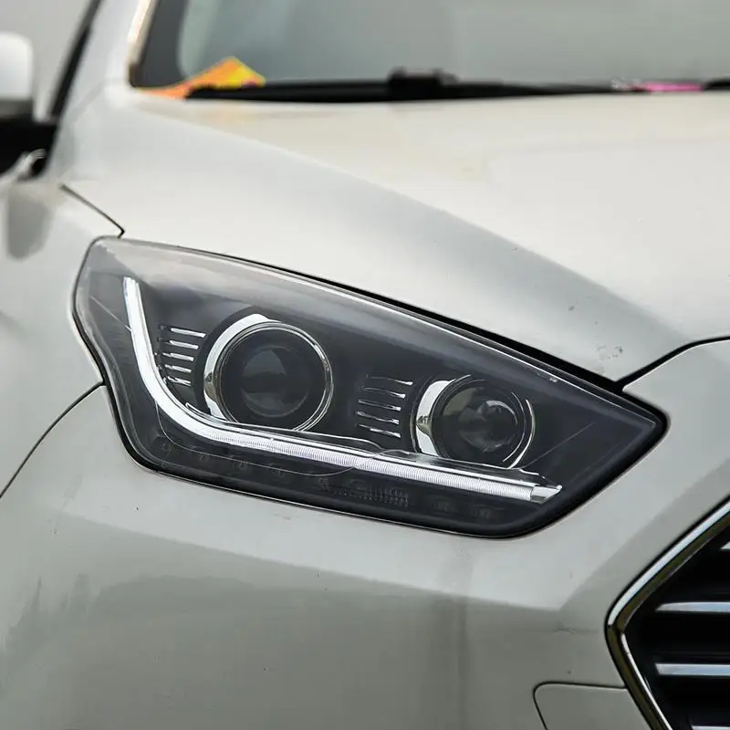 Neblineros Стайлинг Drl автомобилей Luces Led Para Авто внешний боковой указатель поворота освещение автомобиля фары для Ford Escort