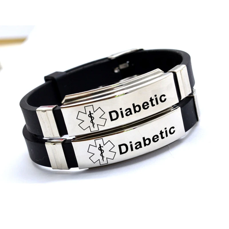 Pulseras de alerta médica para mujeres Pulseras de identificación médica  TIPO 2 DIABETES Pulsera médica ajustable de acero inoxidable – Los mejores  productos en la tienda online Joom Geek