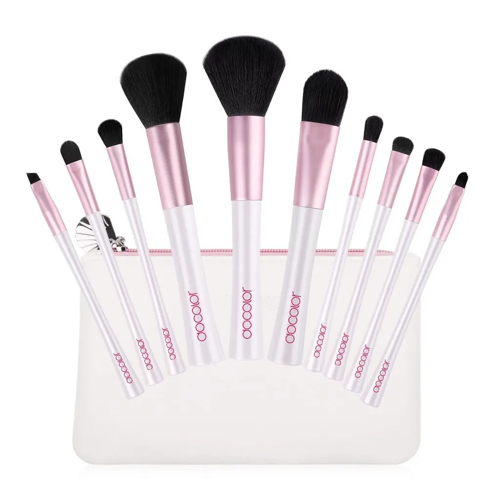 

10Pcs Professional Makeup Brushes Foundation Powder Blending Brush Set With Travel Case