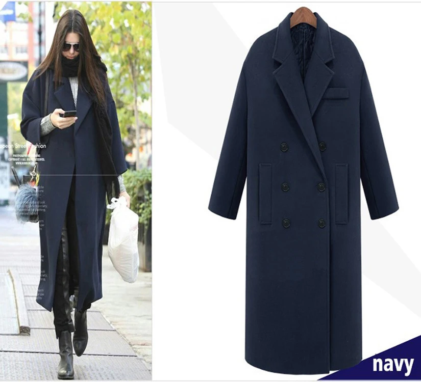Fashion font b Women s b font Winter Ultra Long Woolen font b Jacket b font