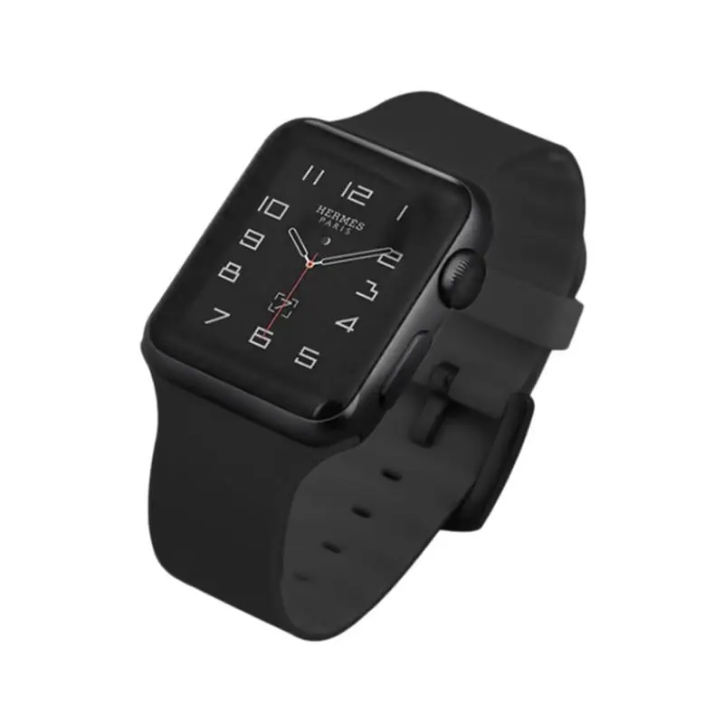 Black Подходит для Apple IPhone X Силиконовый ремешок для часов iWatch 1/2/3/4 поколения универсальный спортивные силиконовые часы с ремешком - Цвет: Black
