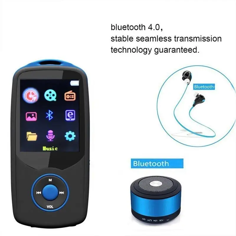 Обновленная версия, RUIZU X06 Bluetooth 4,0 MP3 музыкальный плеер, цветное меню, экран, высокое качество, без потерь, с fm-радио, рекордер