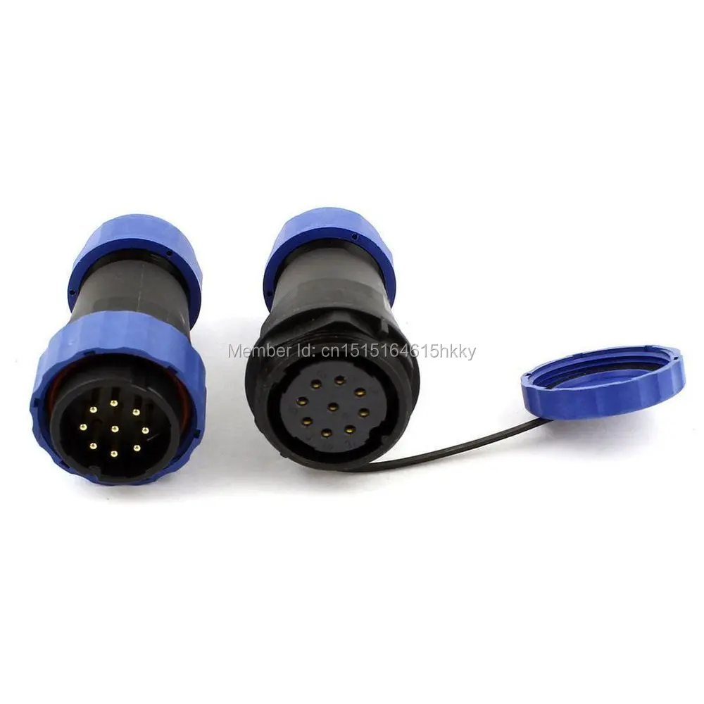 

Waterproof Cable Wire Docking Plastic Aviation Connector SD28 28mm 9 Pin 9P IP68