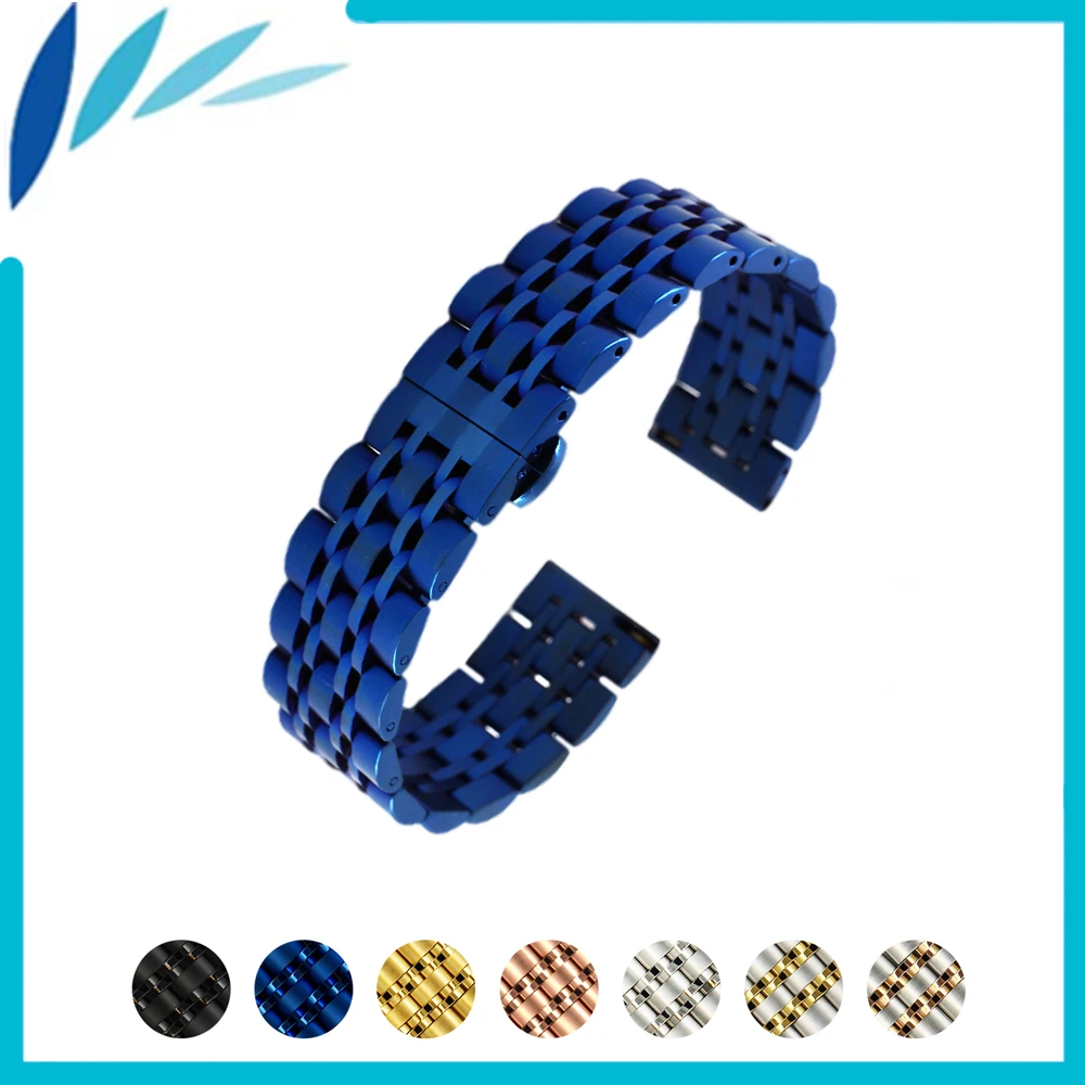 

Stainless Steel Watch Band 22mm for Samsung Gear Sport S4 Butterfly Buckle Strap Quick Release Loop Belt Bracelet