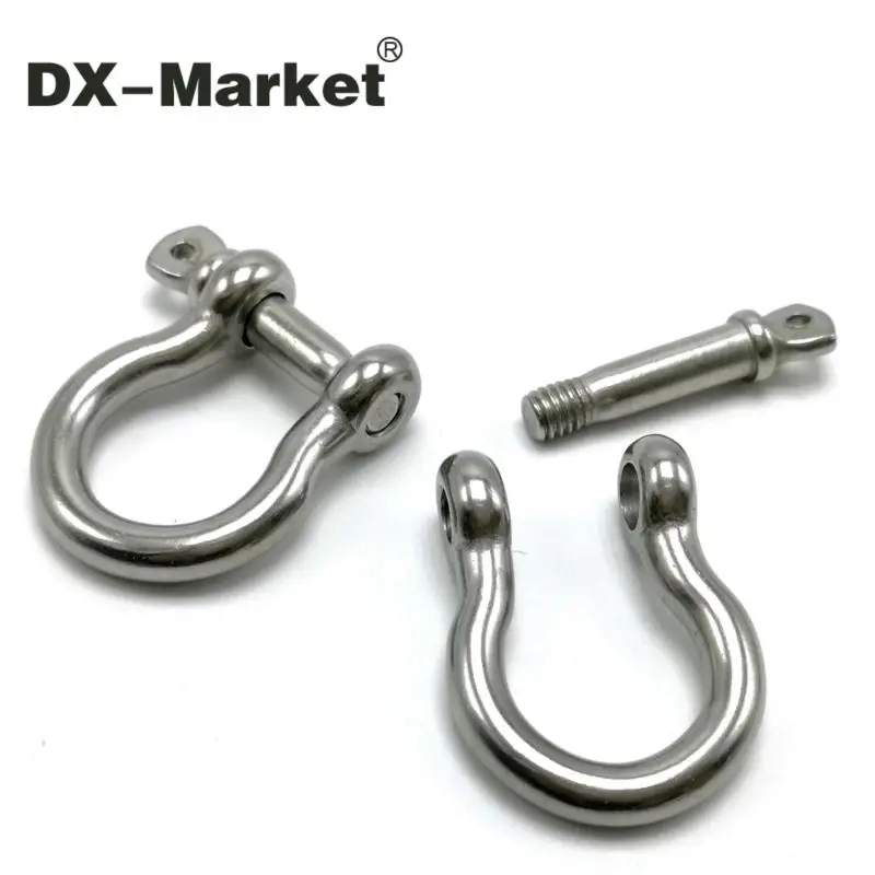 

m6 , 10pcs 304 stainless steel bow shackle , high quality antirust shackle , sus304 m6 bow shackle