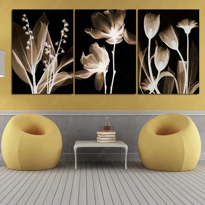 Modern 3 Panel Canvas Abstract Oil Painting Modular Picture Mural Wall