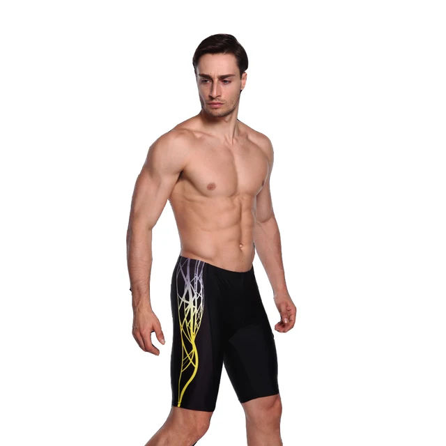 New Men Swim Suit Waterproof Square Leg Elastic Swimwear Surfing Beach ...