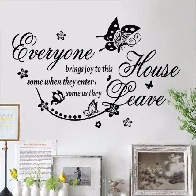 simple english butterfly small flower wall stickers diy removable