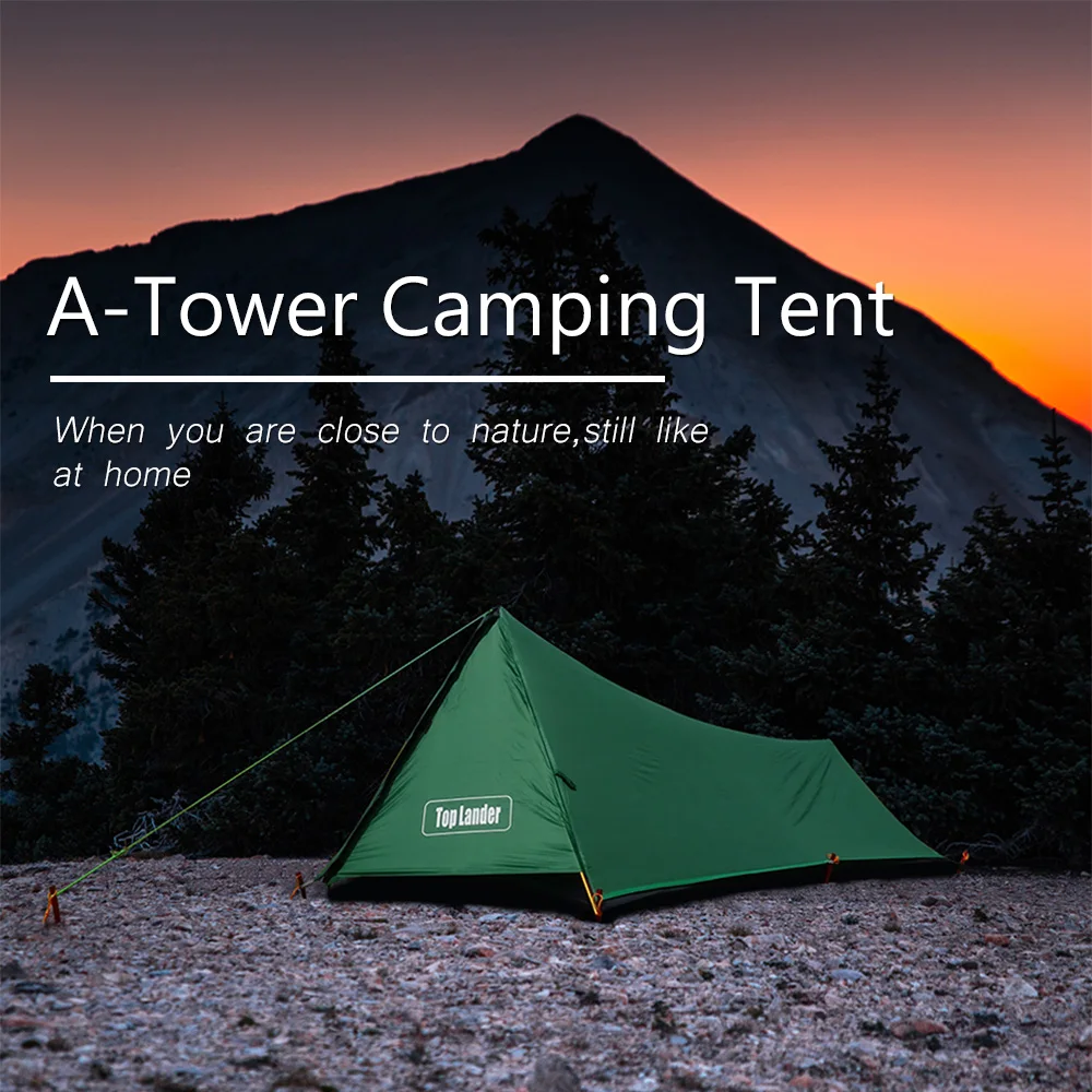 Barraca de Acampamento Torre Ultraleve Tenda Pessoa Caminhadas Montanha Mochila Impermeável Único Bivvy 20d Silicone um Homem Uma 1 2 Esporte e Lazer