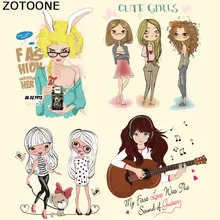 ZOTOONE милая девушка сестра железа на переводе патчи для одежды украшения DIY Полосы Пользовательские патч наклейки аппликация на футболку E
