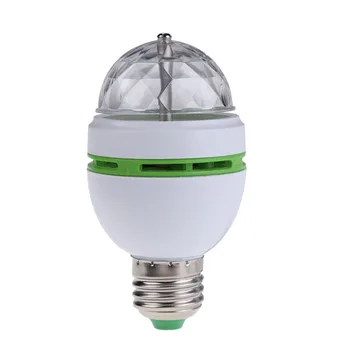 

1X 6X 10X 3W 6W E27 RGB Full Color LED Bulb Crystal Auto Rotating Stage Effect DJ Disco Light Bulb Mini laser party Stage Light
