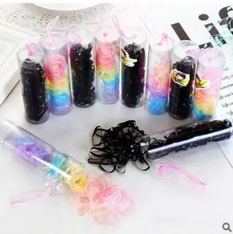 US $178.00 60pcsset Childen DIY Keg Lucency Hair Bands Strong Pull Continuously Black Multi Barrel Hair Rings Hair Care amp Styling HA075