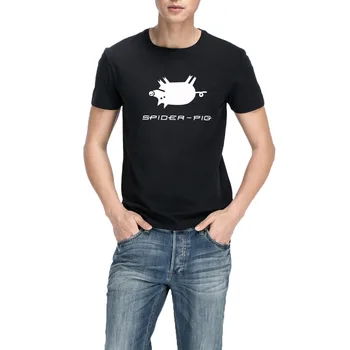 

Mens Spider-Pig Funny Casual T-Shirts Men Tee