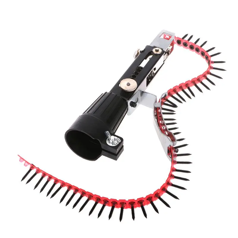 

Automatic Screw Spike Chain Nail Gun Adapter For Electric Drill Woodworking Tool Cordless Power Drill Attachment