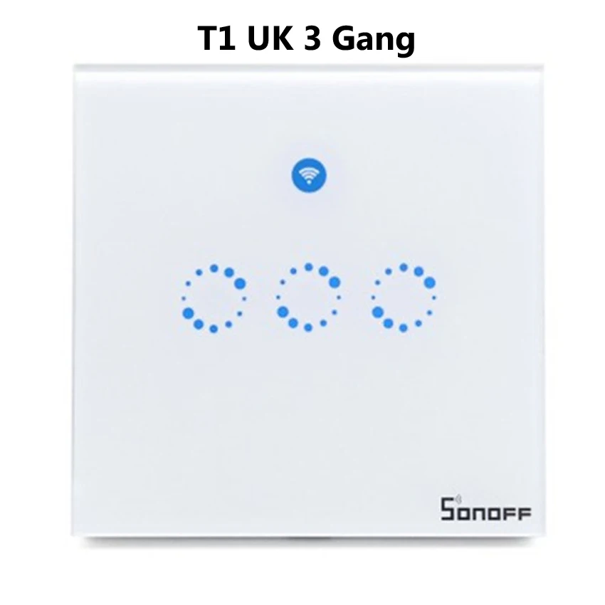 6---ITEAD Sonoff T1 US EU UK Smart WiFi RF  APP  Touch Control Wall Light Switch 1 2 3 Gang Wall Touch Switch Panel Smart Home-