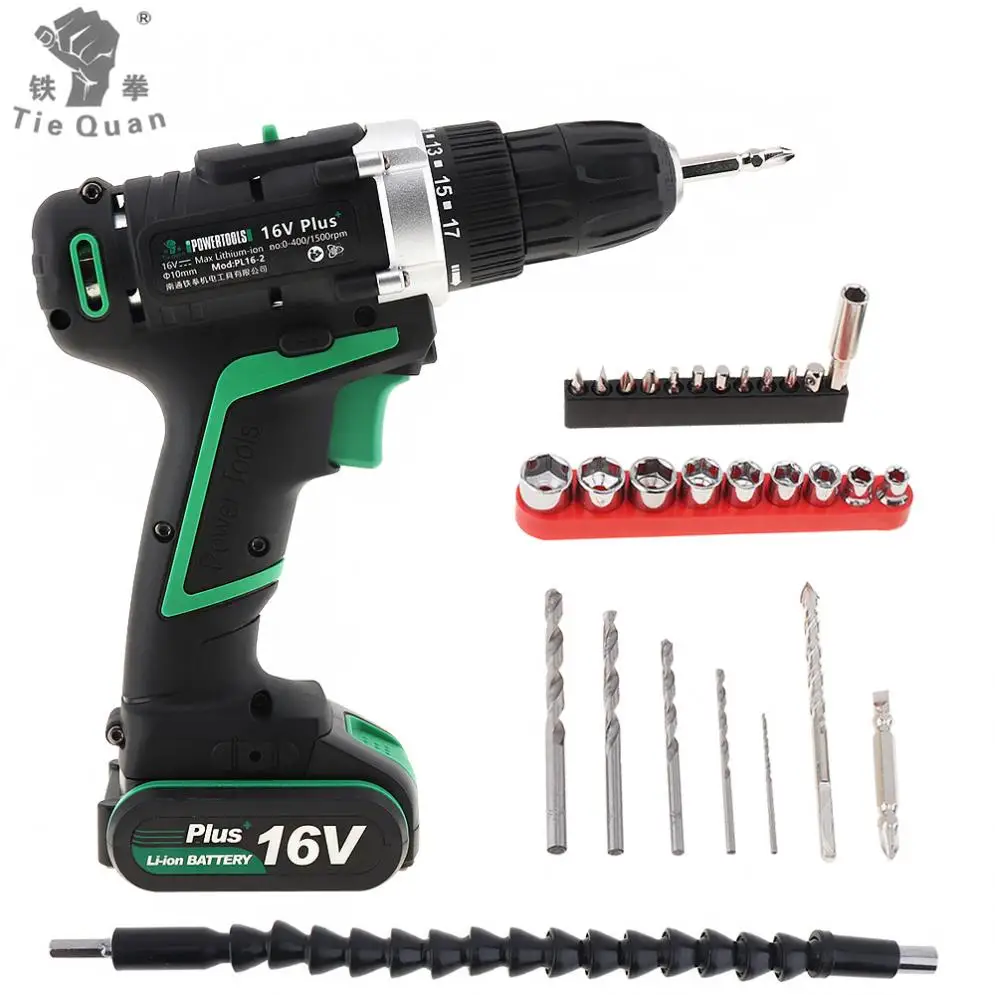 100-240v-cordless-16v-electric-drill-screwdriver-for-handling-screws-punching-with-adjustment-switch-and-29pcs-accessories-set