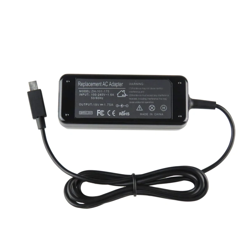 19V 1.75A 33W Micro-USB AC Laptop Adapter Power Charger For Asus Eeebook X205T X205TA E202 E202SA E205SA TP200S A3050 C201