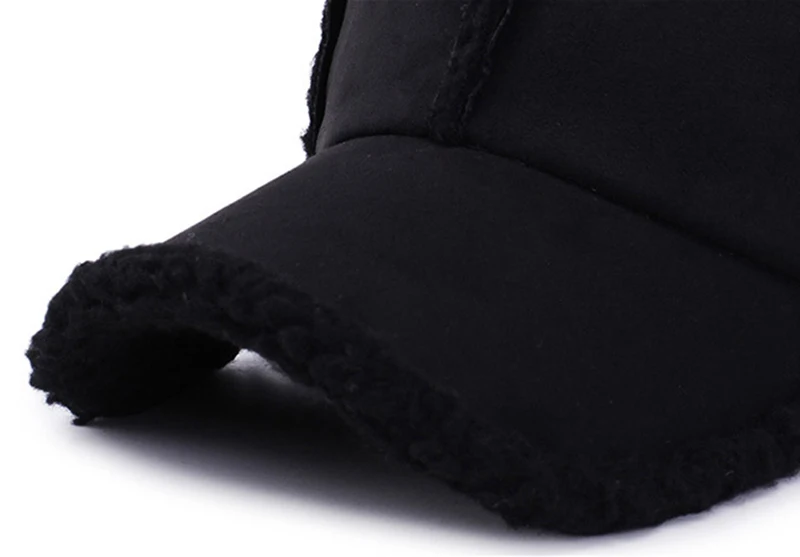 Thicken Winter Baseball Cap Warm Bone Men Women Wool Snapback Thermal Adjustable Truker Cap Dad Hat Sport Casquette CP0308 (5)