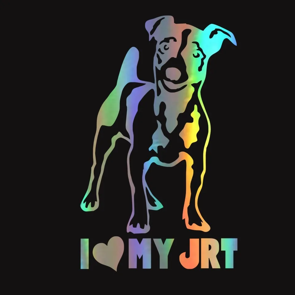 Cunymagos JACK RUSSELL TERRIER Vinyl Decal Sticker Dog Puppy Love Car Sticker BlackSliver 15.5CM9 (2)