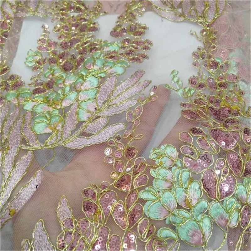 

Best Selling Swiss voile laces African Lace Fabric flowers Sequins French Fabric 2019 High Quality African Tulle Lace Fabric