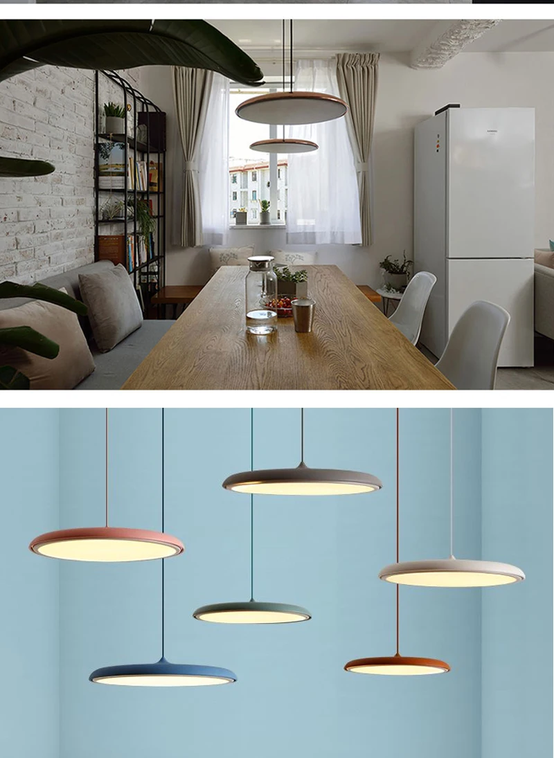 Скандинавский простой подвесной светильник с железной краской, креативный, НЛО, персональный, светодиодный, macarons, цветной, с одной головкой, прикроватный светильник