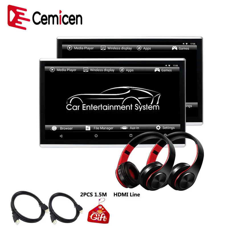 

11.6 Inch Android 6.0 Car Headrest Monitor 1920*1080 HD 1080P Video Touch Screen WIFI/Bluetooth/USB/SD/HDMI/FM MP5 Video Player
