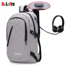 HeloFrn Casual Anti Theft Backpack Men Women Bag Multi Color Bagpack Laptop Earphone Hole Travel Mochila