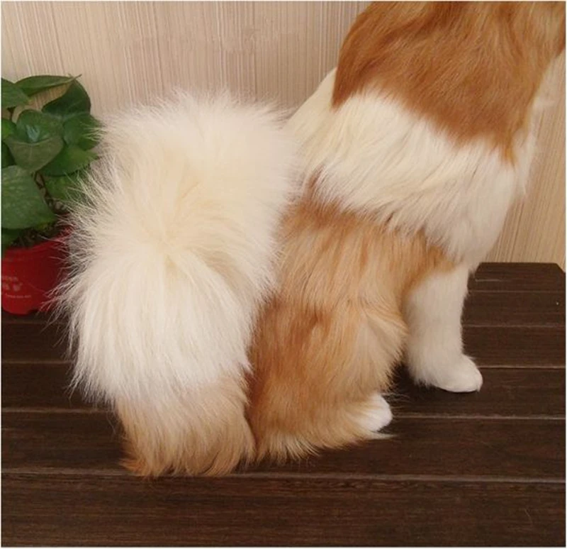 Dorimytrader lifelike animal wolf dog plush toy simulation animals Sheepdog Golden retriever dog Home Decoration Photography props DY80008 (24)
