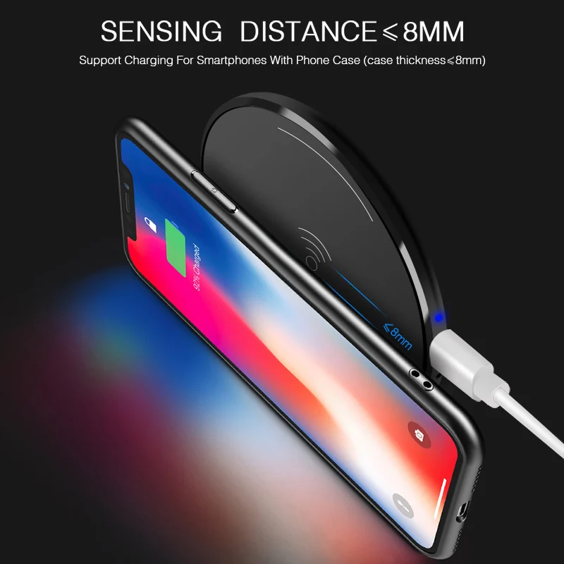 CinkeyPro مسند شحن بشاحن لا سلكي الوسادة آيفون 8 10 X سامسونج S7 S8 5 V/1A محول تهمة الهاتف المحمول تشى جهاز العالمي CinkeyPro مسند شحن بشاحن لا سلكي الوسادة آيفون 8 10 X سامسونج S7 S8 5 V/1A محول تهمة الهاتف المحمول تشى جهاز العالمي