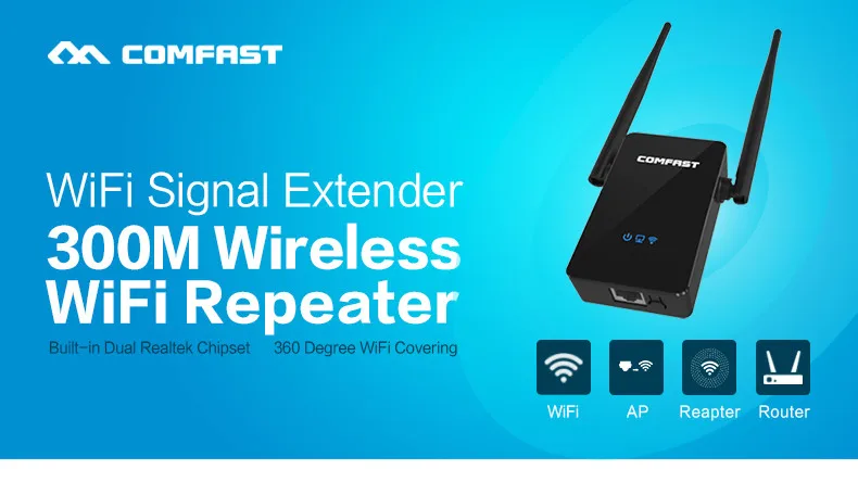 COMFAST gsm 300 Мбит/с wifi repetidor с 2x5dBi Беспроводная wi-fi-антенна-N wifi ретранслятор 802,11 b/g/n wifi точка доступа AP маршрутизатор