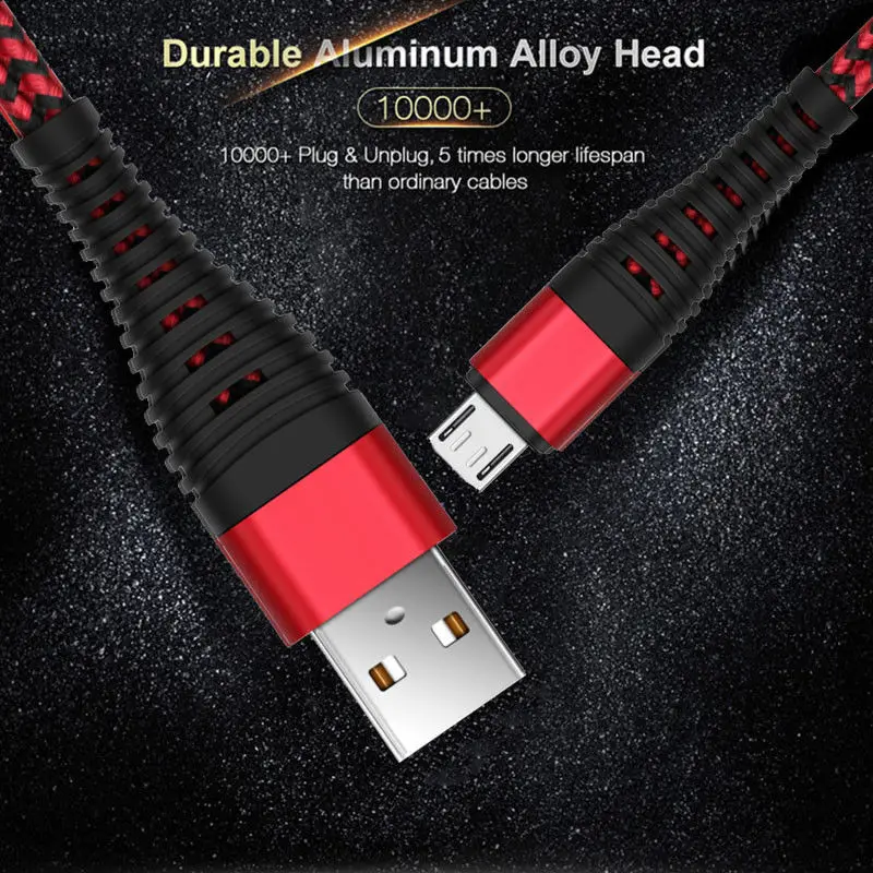 1 м 2 м 3 м Micro USB кабель 2A Быстрая зарядка USB кабель для передачи данных Шнур для samsung S6 S7 Xiaomi 4X LG G2 G3 OnePlus Microusb быстрое зарядное устройство