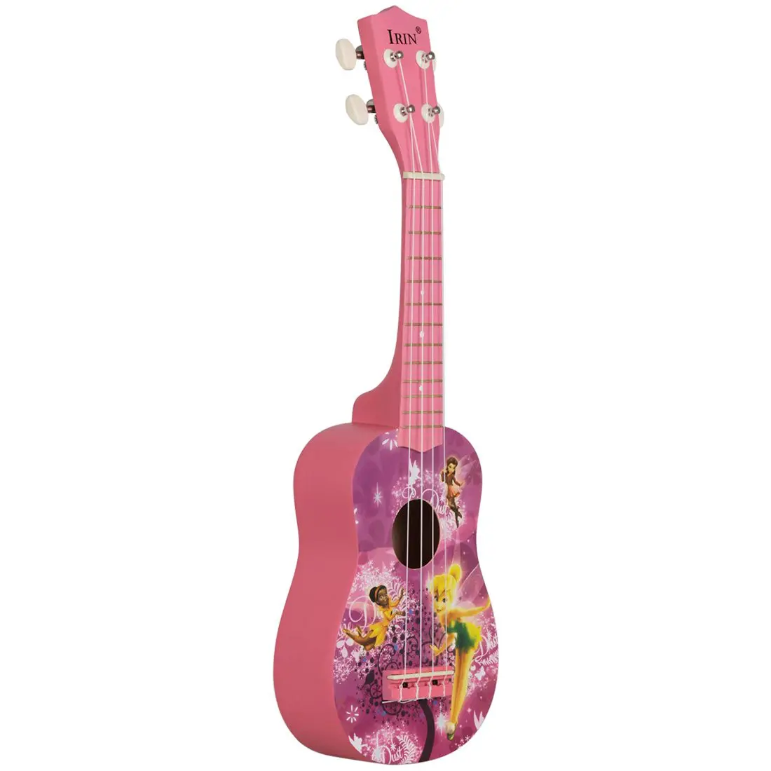 

New IRIN 21 inch 15 Frets Soprano Ukulele 4 Nylon Strings Guitar Pattern Universal Acoustic Instrument Pink
