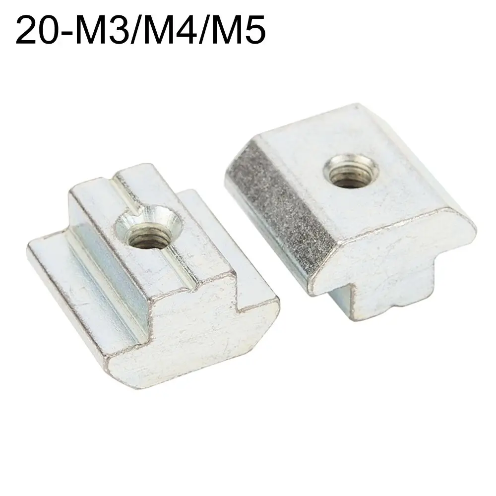 50pcs M3 M4 M5 Slide in T Nut Drop in Nut for Aluminum Extrusion with