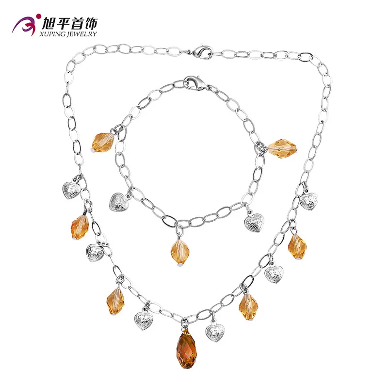 Xuping Luxury Set Fashion Jewelry Sets Popular Color Plated Crystals
