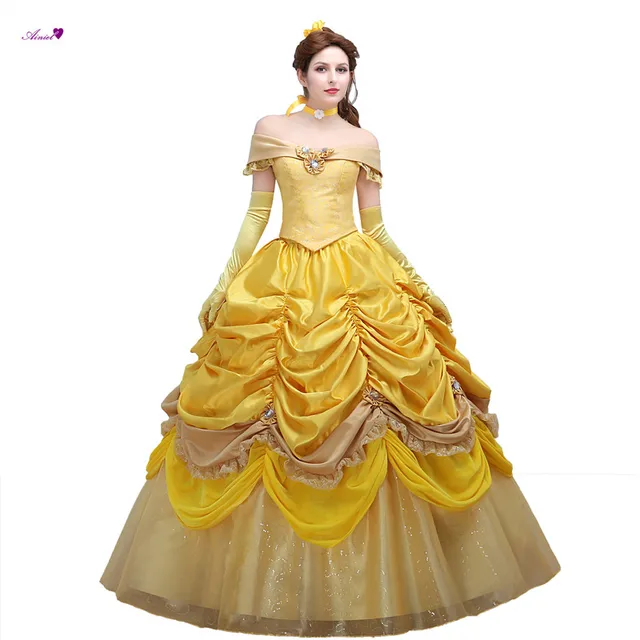 Ainiel Custom Made Beauty And The Beast Princess Belle Cosplay Dress
