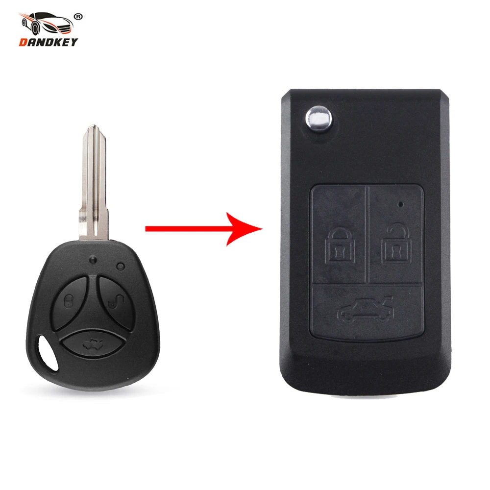 

DANDKEY Modified/Original Flip Key 3 Buttons Remote Car Key Case Shell For LADA Priora Niva Vaz Granta Samara 2108 XRay Sedan