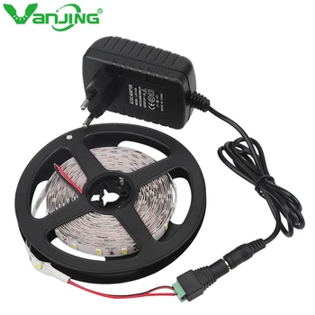 

LED Strip 5630 SMD 5M 300LEDS Nonwaterproof LED Ribbon with 12V 2A Power Adapter High Quality Light Super Brighter than 5050