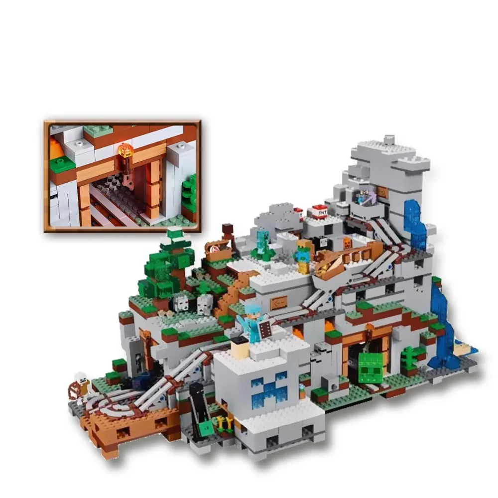 18032 модель строительного комплекта Блоки Кирпичи совместимы с miniecture 21137 2932 шт горная пещера набор детские игрушки
