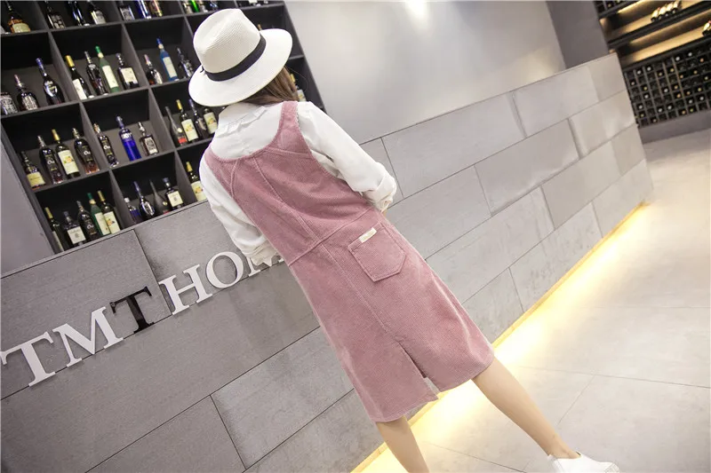 Корейский консервативный стиль вельветовое платье для женщин осень зима ремень карманы длинное платье размера плюс повседневное винтажное Сарафан Vestidos