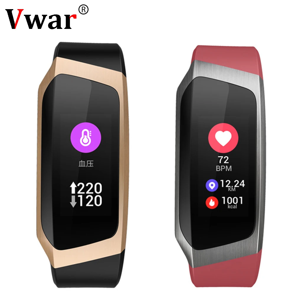  Vwar Smart Band IP67 Waterproof Wristband Blood Pressure Fitness Smart Bracelet Heart Rate Monitor  - 32872415030